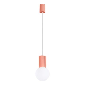 Pendel HALO 1xG9/8W/230V diameter 12 cm lyserød