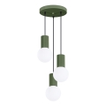 Pendel HALO 3xG9/8W/230V diameter 25 cm grøn