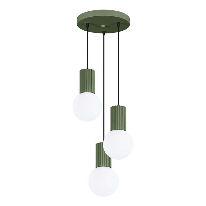 Pendel HALO 3xG9/8W/230V diameter 25 cm grøn