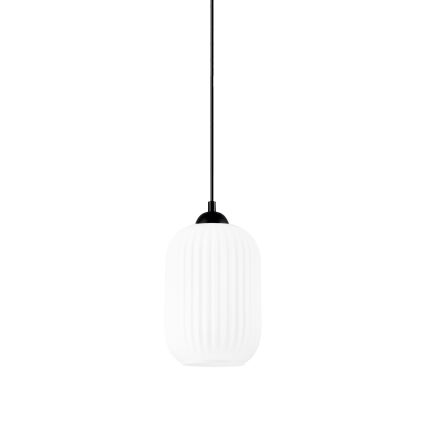 Pendel HARMA 1xE27/15W/230V diameter 14 cm hvid/sort