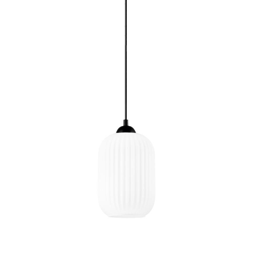 Pendel HARMA 1xE27/15W/230V diameter 14 cm hvid/sort