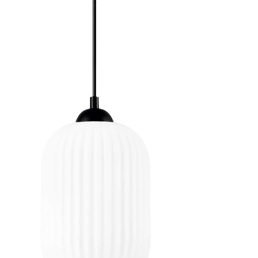 Pendel HARMA 1xE27/15W/230V diameter 14 cm hvid/sort