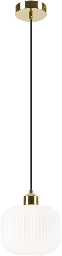 Pendel HARMA 1xE27/15W/230V diameter 20 cm hvid/guldfarvet