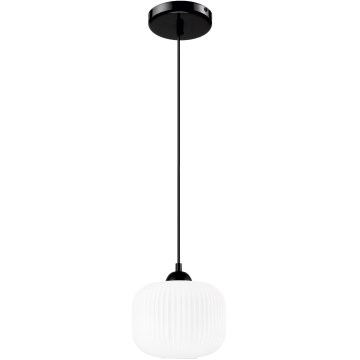 Pendel HARMA 1xE27/15W/230V diameter 20 cm hvid/sort