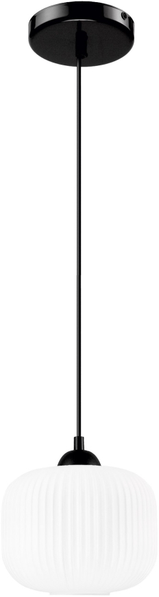Pendel HARMA 1xE27/15W/230V diameter 20 cm hvid/sort