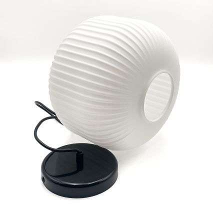Pendel HARMA 1xE27/15W/230V diameter 20 cm hvid/sort