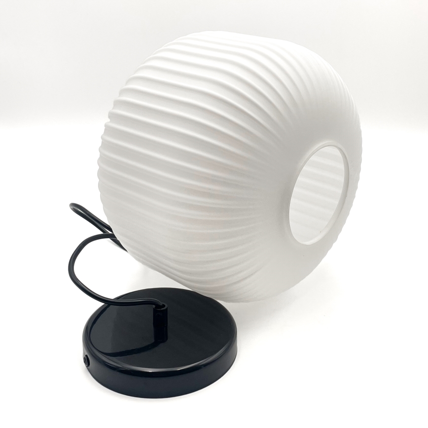 Pendel HARMA 1xE27/15W/230V diameter 20 cm hvid/sort