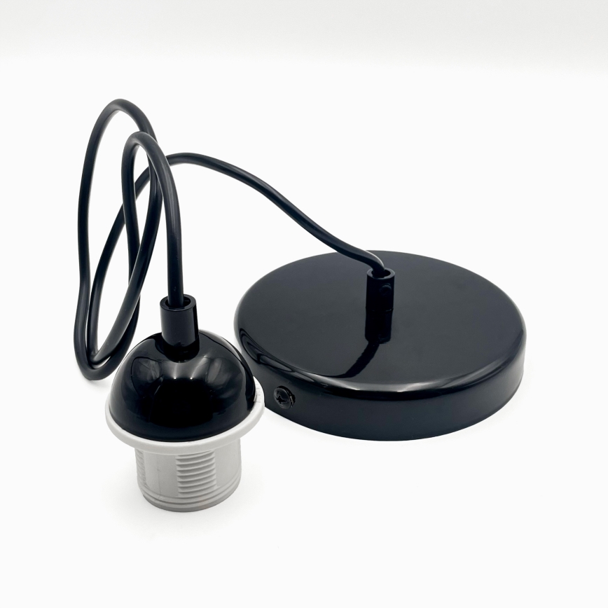Pendel HARMA 1xE27/15W/230V diameter 20 cm hvid/sort