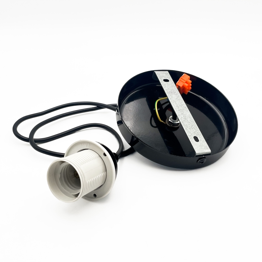 Pendel HARMA 1xE27/15W/230V diameter 20 cm hvid/sort