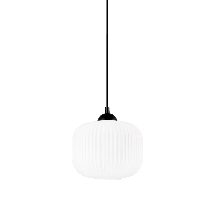 Pendel HARMA 1xE27/15W/230V diameter 20 cm hvid/sort