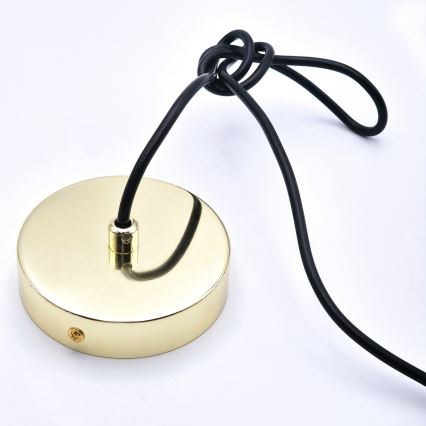 Pendel HARMA 1xE27/15W/230V diameter 25 cm hvid/guldfarvet