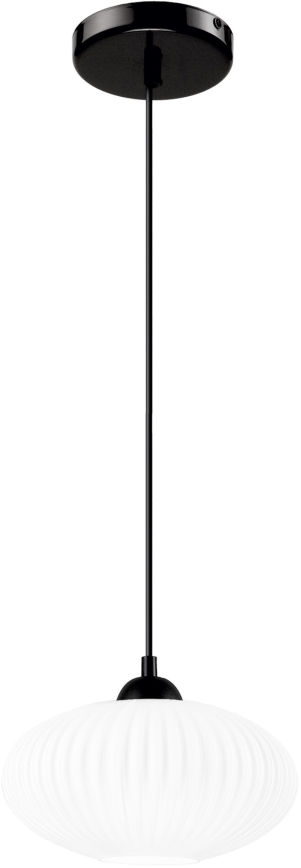 Pendel HARMA 1xE27/15W/230V diameter 25 cm hvid/sort