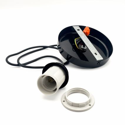Pendel HARMA 1xE27/15W/230V diameter 25 cm hvid/sort
