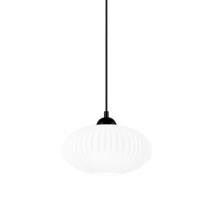 Pendel HARMA 1xE27/15W/230V diameter 25 cm hvid/sort