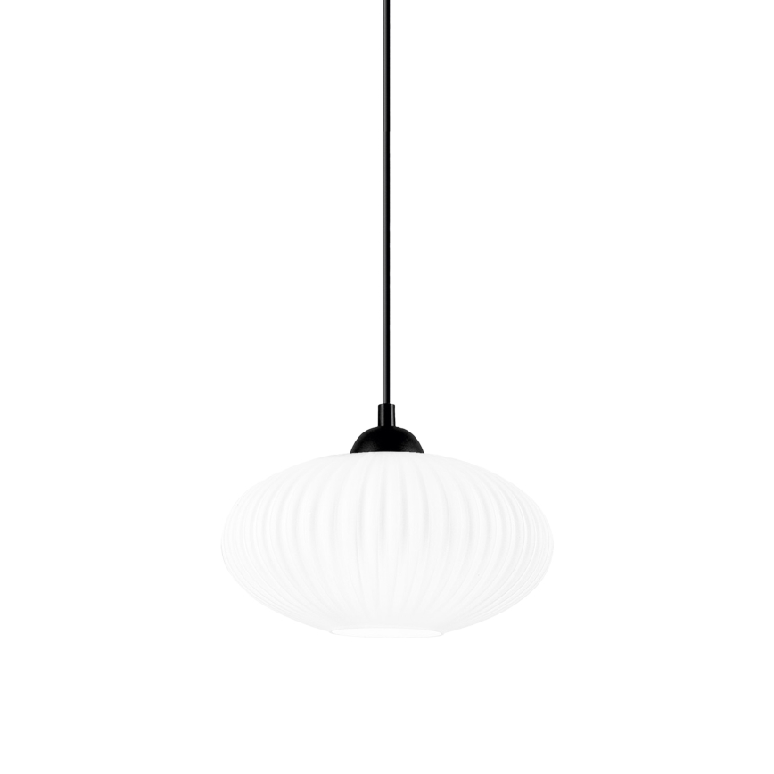 Pendel HARMA 1xE27/15W/230V diameter 25 cm hvid/sort