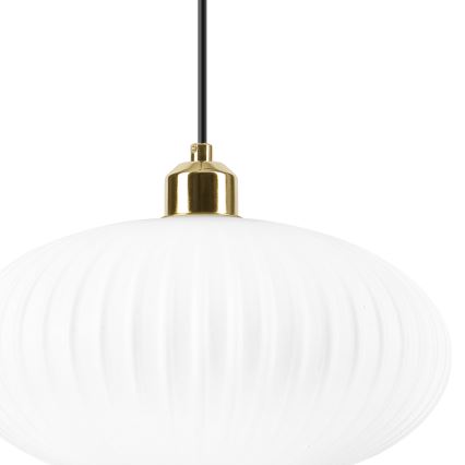Pendel HARMA 1xE27/15W/230V diameter 30 cm hvid/guldfarvet