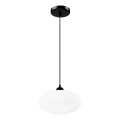 Pendel HARMA 1xE27/15W/230V diameter 30 cm hvid/sort