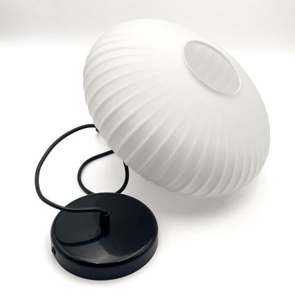 Pendel HARMA 1xE27/15W/230V diameter 30 cm hvid/sort