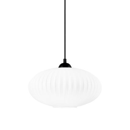 Pendel HARMA 1xE27/15W/230V diameter 30 cm hvid/sort
