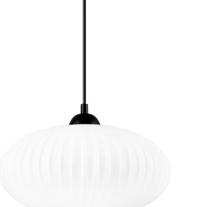 Pendel HARMA 1xE27/15W/230V diameter 30 cm hvid/sort