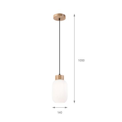 Pendel HARMONY 1xE27/15W/230V diameter 14 cm hvid/eg