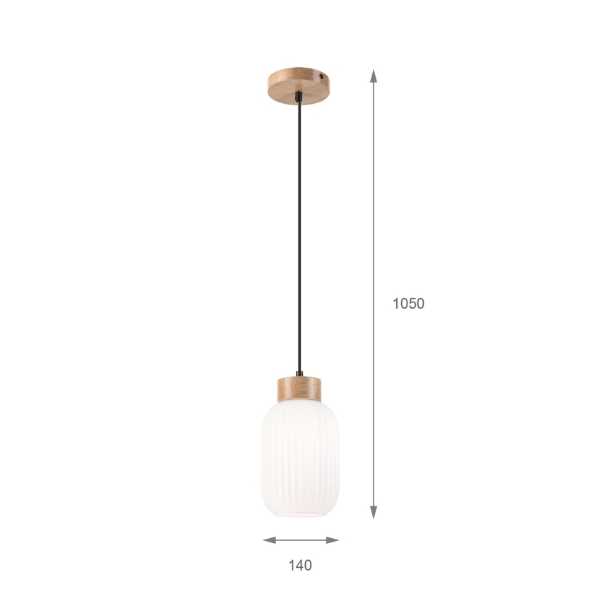Pendel HARMONY 1xE27/15W/230V diameter 14 cm hvid/eg