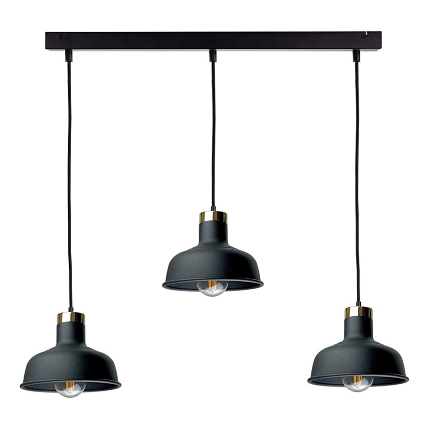 Pendel HEBE 3xE27/60W/230V sort