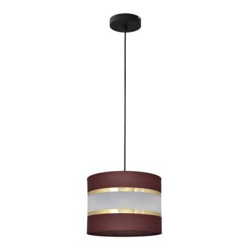 Pendel HELEN 1xE27/15W/230V diameter 20 cm brun/sort/gylden