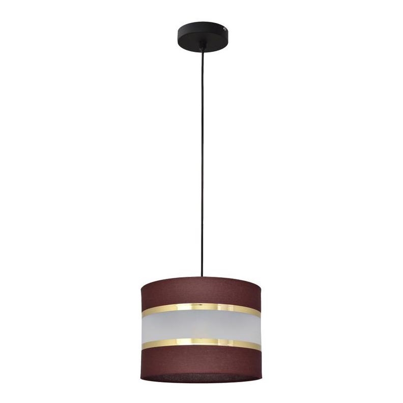 Pendel HELEN 1xE27/15W/230V diameter 20 cm brun/sort/gylden