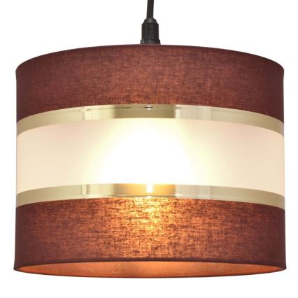 Pendel HELEN 1xE27/15W/230V diameter 20 cm brun/sort/gylden