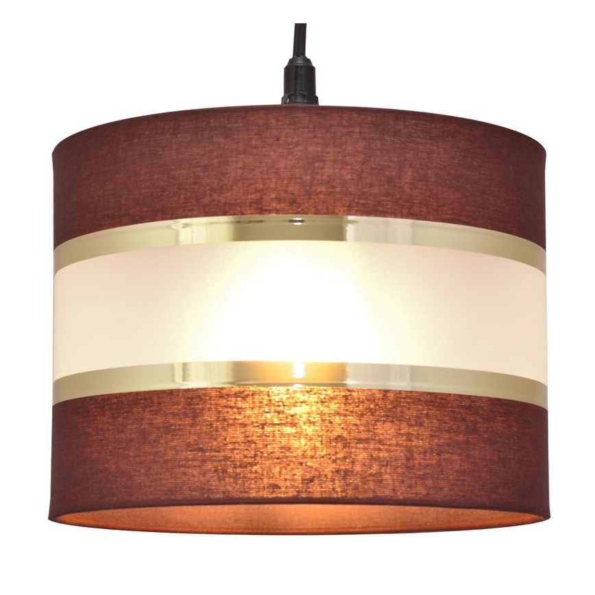 Pendel HELEN 1xE27/15W/230V diameter 20 cm brun/sort/gylden