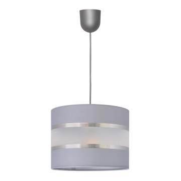 Pendel HELEN 1xE27/15W/230V diameter 20 cm grå/sølvfarvet