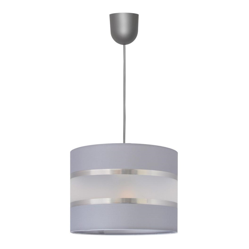 Pendel HELEN 1xE27/15W/230V diameter 20 cm grå/sølvfarvet
