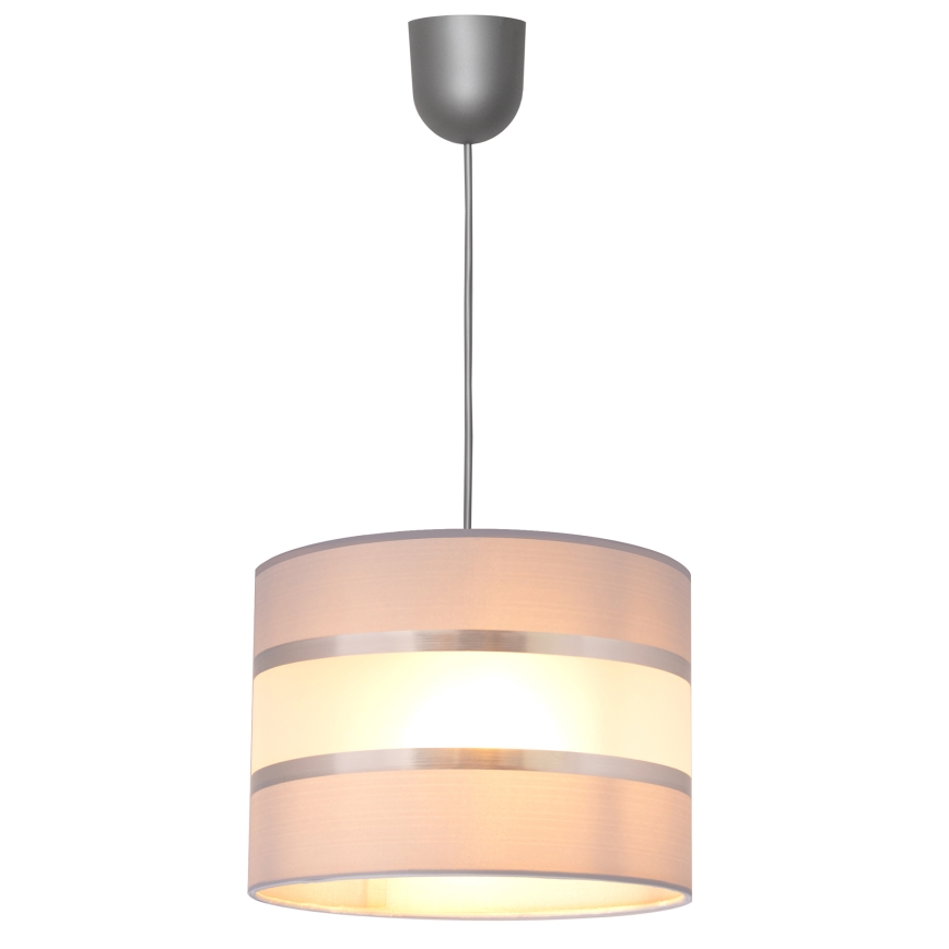 Pendel HELEN 1xE27/15W/230V diameter 20 cm grå/sølvfarvet