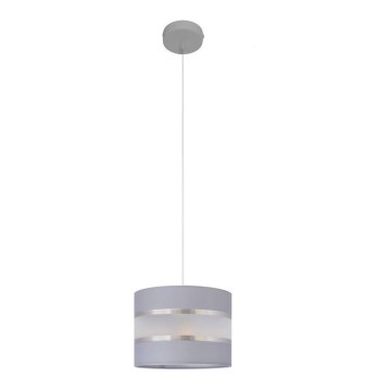 Pendel HELEN 1xE27/15W/230V diameter 20 cm grå/sølvfarvet