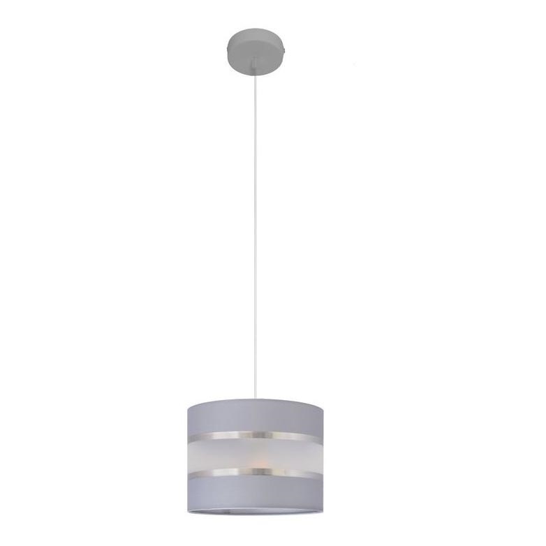 Pendel HELEN 1xE27/15W/230V diameter 20 cm grå/sølvfarvet