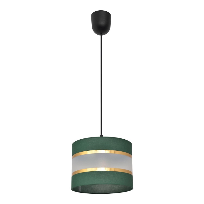 Pendel HELEN 1xE27/15W/230V diameter 20 cm grøn/guldfarvet