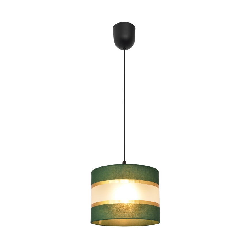 Pendel HELEN 1xE27/15W/230V diameter 20 cm grøn/guldfarvet