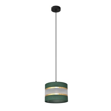 Pendel HELEN 1xE27/15W/230V diameter 20 cm grøn/guldfarvet