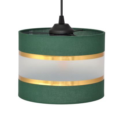 Pendel HELEN 1xE27/15W/230V diameter 20 cm grøn/guldfarvet