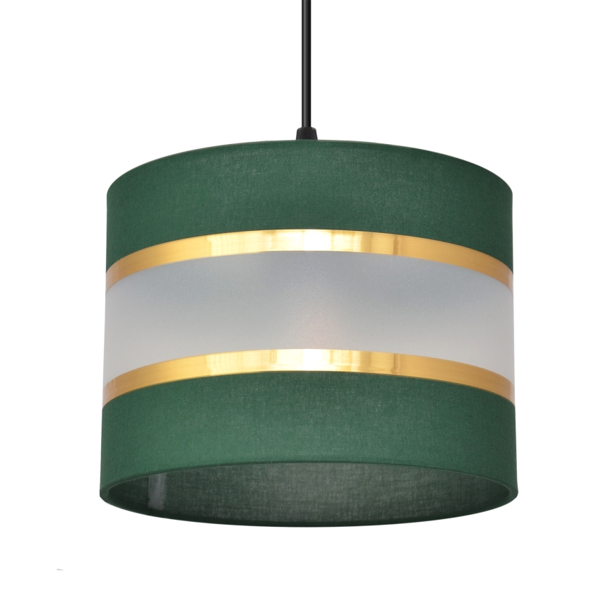 Pendel HELEN 1xE27/15W/230V diameter 20 cm grøn/guldfarvet