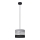 Pendel HELEN 1xE27/15W/230V diameter 20 cm sort/grå/sølvfarvet
