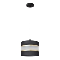 Pendel HELEN 1xE27/15W/230V diameter 20 cm sort/gylden