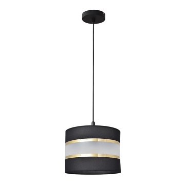 Pendel HELEN 1xE27/15W/230V diameter 20 cm sort/gylden