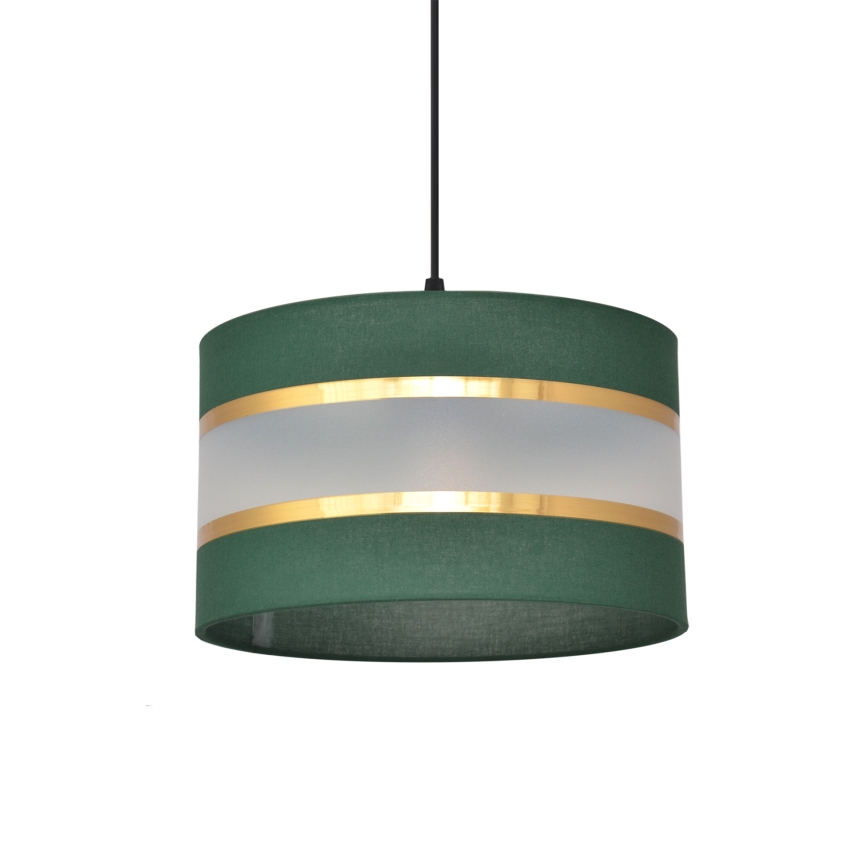 Pendel HELEN 1xE27/15W/230V diameter 25 cm grøn/guldfarvet
