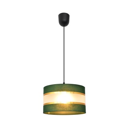 Pendel HELEN 1xE27/15W/230V diameter 25 cm grøn/guldfarvet
