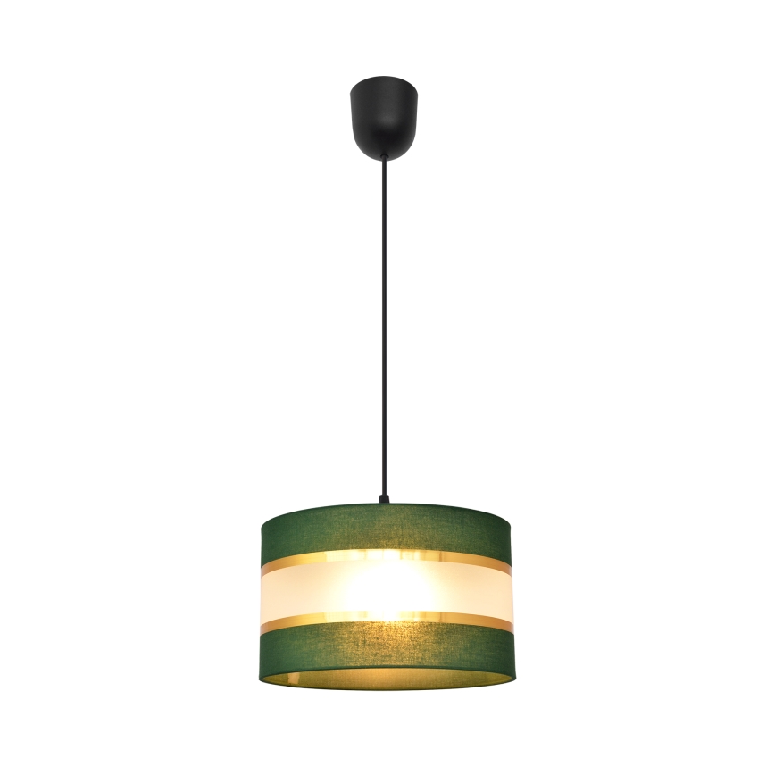 Pendel HELEN 1xE27/15W/230V diameter 25 cm grøn/guldfarvet