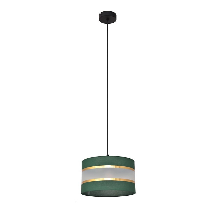 Pendel HELEN 1xE27/15W/230V diameter 25 cm grøn/guldfarvet