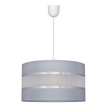 Pendel HELEN 1xE27/15W/230V diameter 35 cm grå/sølvfarvet