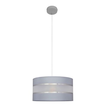 Pendel HELEN 1xE27/15W/230V diameter 35 cm grå/sølvfarvet
